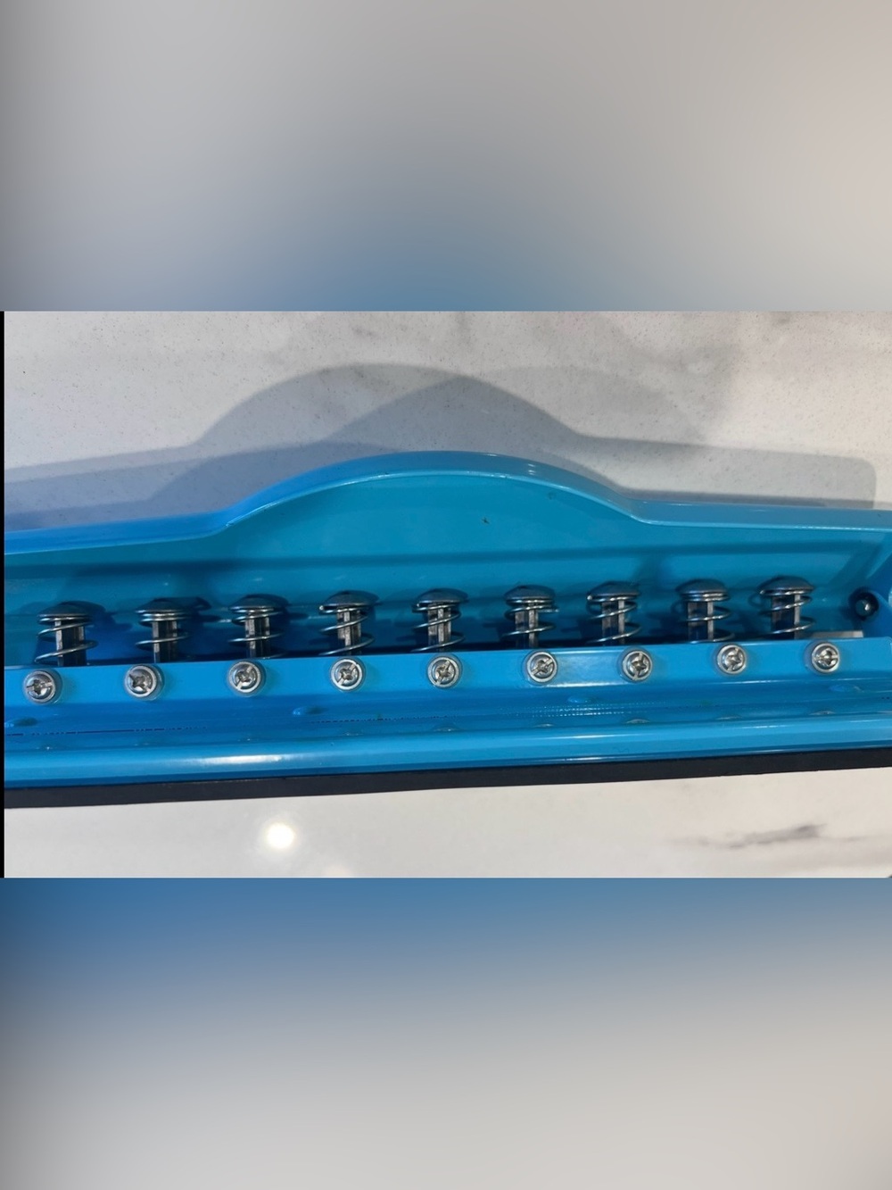 Create 365 The Happy Planner Blue Metal 9 Hole Punch Classic Size - Picture 2 of 3